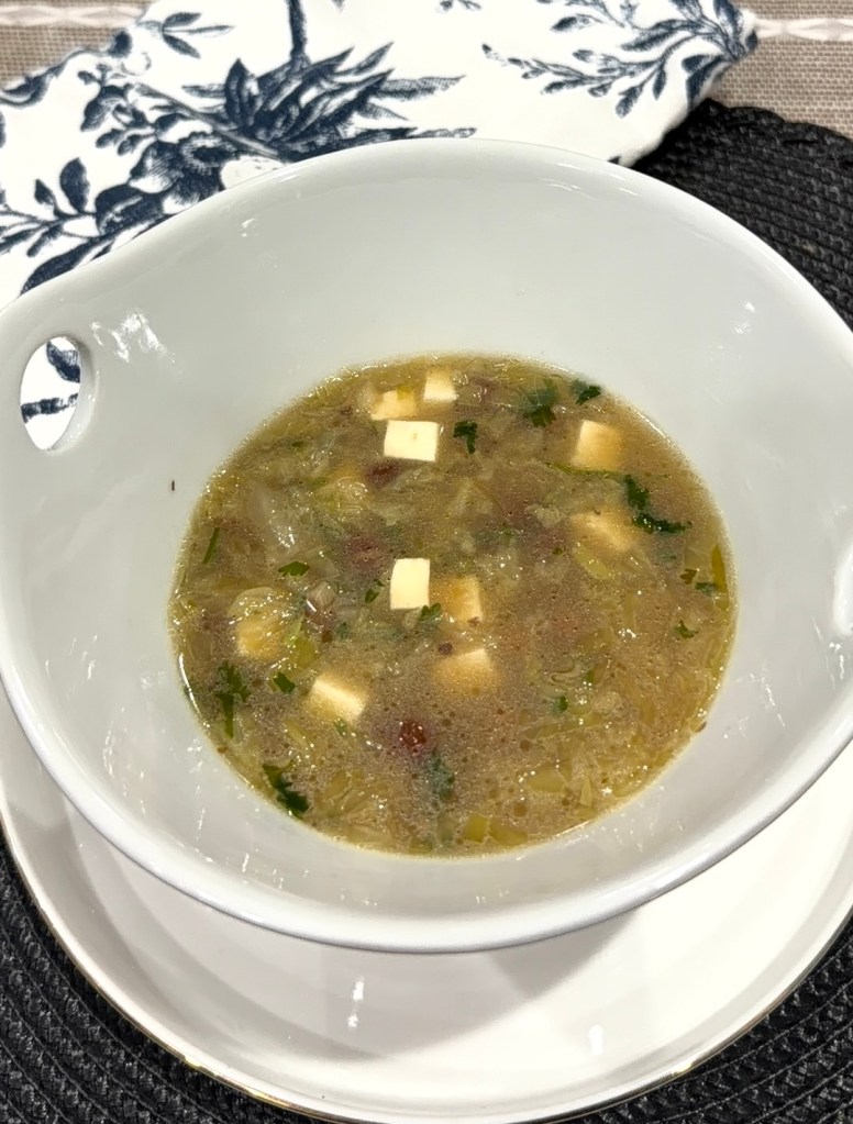 Kala Chana & Cabbage Soup with Ginger-Miso&nbsp;Broth